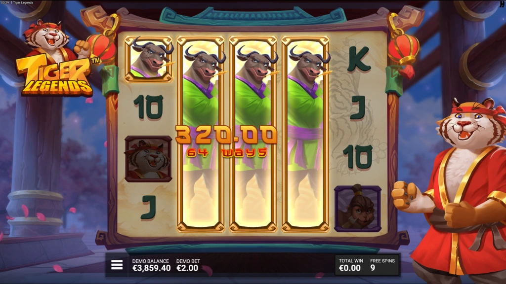 Tiger Legends - Expanding Symbol in Free Spins